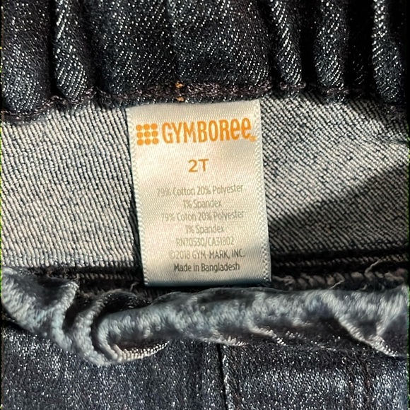 GYMBOREE Toddler 2T Skinny Slim Fit Jeans Pull On Dark Wash Pockets Unisex - Picture 7 of 7
